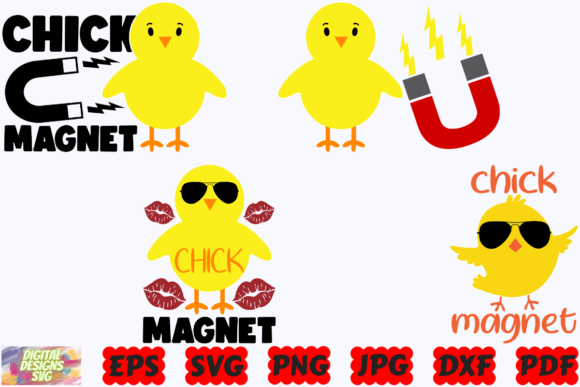 Chick Magnet SVG: A Lighthearted Easter Design for Fun Embroidery Projects