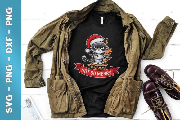 Christmas Cat Not so Merry Funny Cat SVG Review