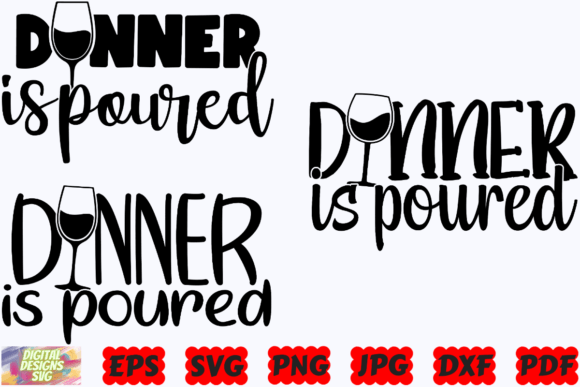 Dinner is Poured SVG Wine Design Review