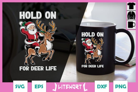 Hold on for Deer Life Funny Santa SVG Review
