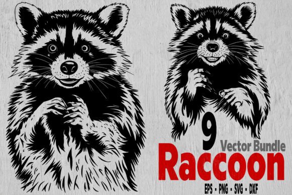 Raccoon Svg Cut File: A Playful Touch for Embroidery Projects