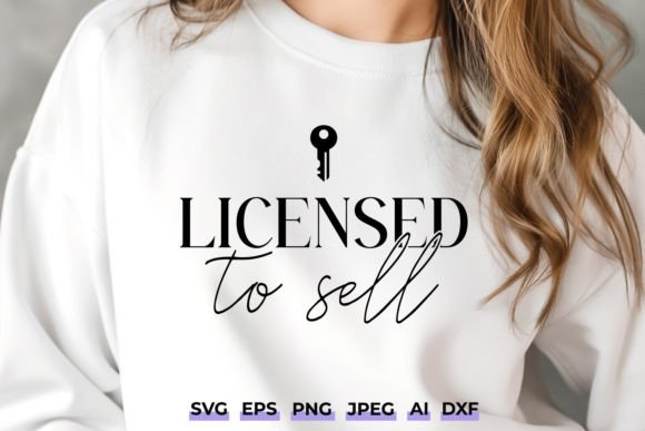 Testing the Licensed to Sell SVG - Funny Realtor Png in Real Embroidery Projects